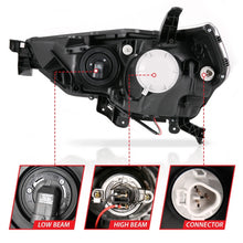 Load image into Gallery viewer, ANZO FITS: 14-18 Toyota 4 Runner Plank Style Projector Headlights Black w/ Amber