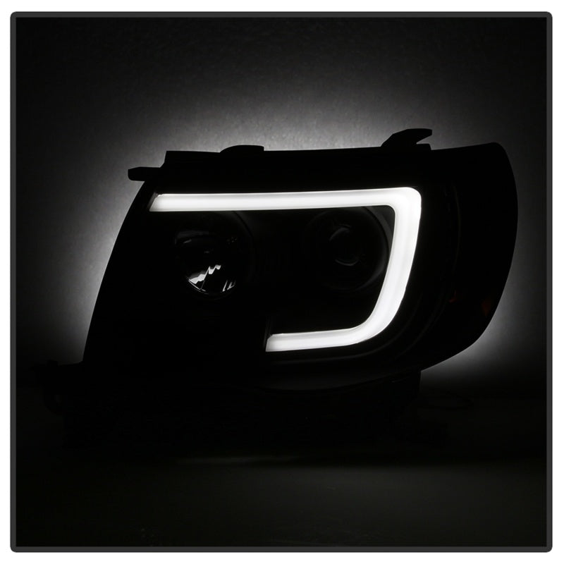 SPYDER 5085771 FITS 5085771 - Spyder 05-11 Toyota Tacoma Ver 2 Proj HeadlightsLight Bar DRLBlack Smoke PRO-YD-TT05V2-LB-BSM
