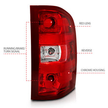 Load image into Gallery viewer, ANZO 311303 FITS 2007-2013 Chevy Silverado Taillight Red/Clear Lens (OE Replacement)