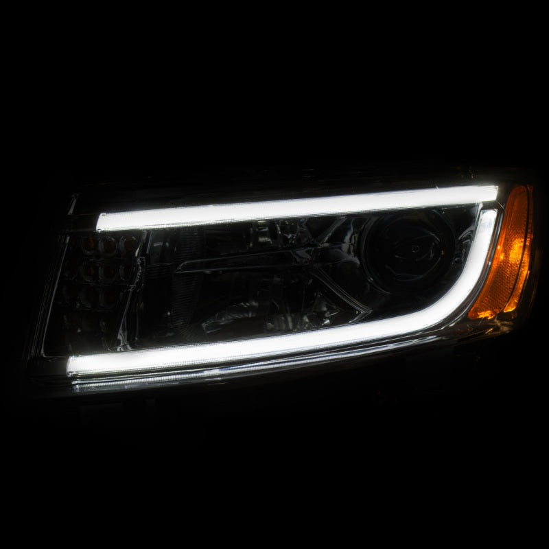 ANZO 111328 FITS: 2014-2015 Jeep Grand Cherokee Projector Headlights w/ Plank Style Design Chrome