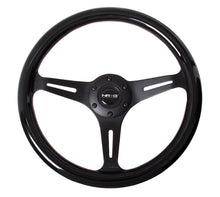 Load image into Gallery viewer, NRG ST-015BK-BK - Classic Wood Grain Steering Wheel (350mm) Black Paint Grip w/Black 3-Spoke Center