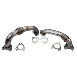 Wehrli WCF100590 - 01-04 Chevrolet 6.6L Duramax LB7 2in Stainless Up Pipe Kit w/Gaskets Single Turbo