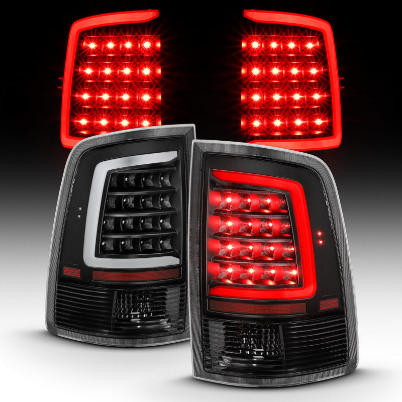 ANZO 311318 FITS: 2009-2018 Dodge Ram 1500 LED Taillight Plank Style Black w/Clear Lens