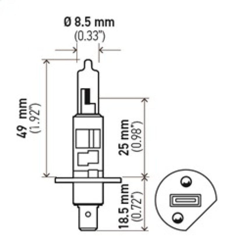 Hella H71070227 - Optilux H1 100W XB Extreme White Bulbs (Pair)