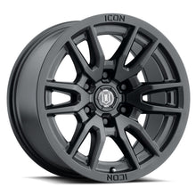 Load image into Gallery viewer, ICON 2417858347SB - Vector 6 17x8.5 6x5.5 0mm Offset 4.75in BS 106.1mm Bore Satin Black Wheel