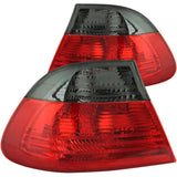 ANZO 221202 -  FITS: 2000-2003 BMW 3 Series E46 Taillights Red/Smoke Outer