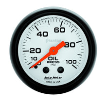 Load image into Gallery viewer, AutoMeter 5721 - Autometer Phantom 52mm 0-100 PSI Mechanical Oil Pressure Gauge