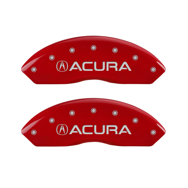 MGP 39018STLXRD - 4 Caliper Covers Engraved Front Acura Engraved Rear TLX Red finish silver ch