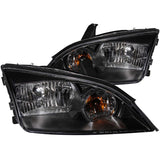 ANZO 121229 FITS: 2005-2007 Ford Focus Crystal Headlights Black
