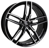 Enkei 511-775-8045BKM - SS05 17x7.5 5x100 45mm Offset 72.6mm Bore Black Machined Wheel