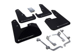 Rally Armor MF15-UR-BLK/SIL FITS: V2 08-11 STI (hatch only) / 11 WRX (hatch only) UR Black Mud Flap w/ Silver Logo