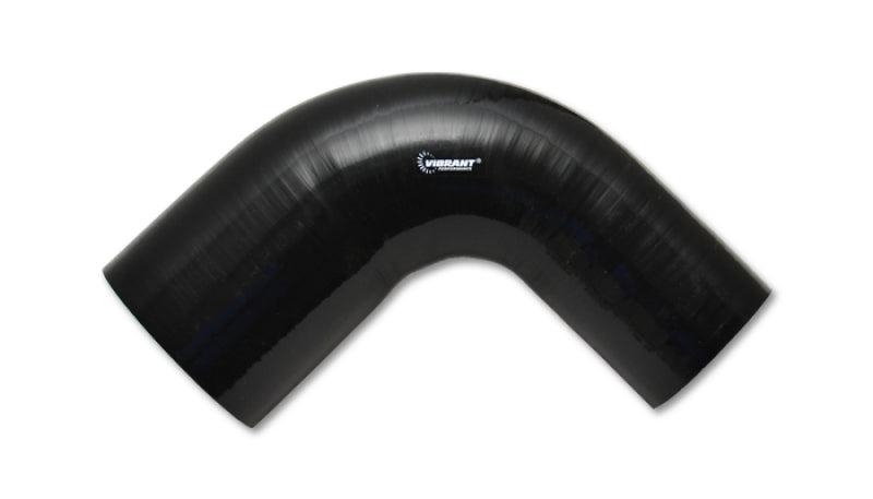 Vibrant 2785 FITS 4 Ply Reinforced Silicone 90 degree Transition Elbow - 3in I.D. x 4in I.D. (BLACK)