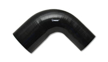 Load image into Gallery viewer, Vibrant 2785 FITS 4 Ply Reinforced Silicone 90 degree Transition Elbow - 3in I.D. x 4in I.D. (BLACK)
