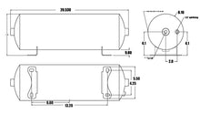 Load image into Gallery viewer, Ridetech Air Tank 2 Gallon Aluminum w/ 2- 1/4in Ports and 1- 1/8in Port