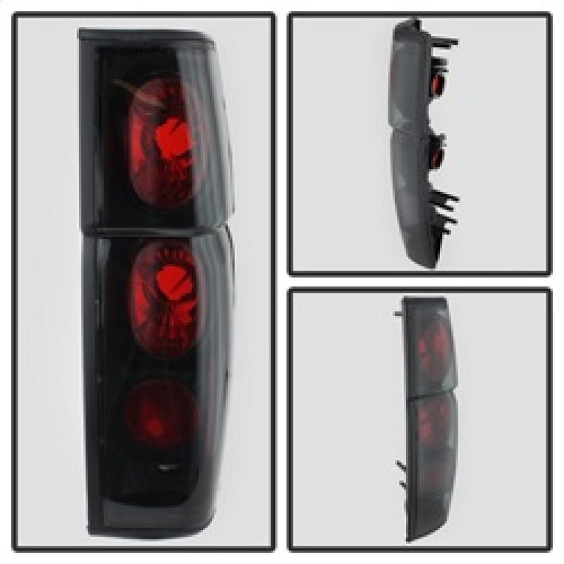 SPYDER 5078216 - Spyder Nissan Hardbody 86-97 Euro Style Tail Lights Black Smoke ALT-YD-NH86-BSM