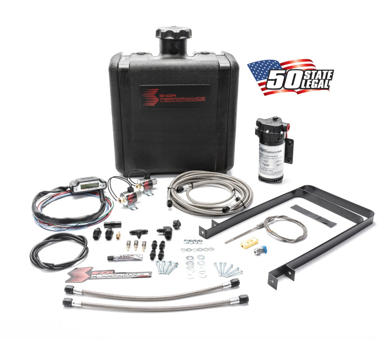 Snow Performance SNO-50100-BRD - Stg 3 Boost Cooler Water Injection Kit TD Univ. (SS Braided Line and 4AN Fittings)