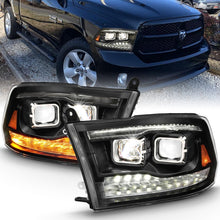 Load image into Gallery viewer, ANZO 111464 FITS: 2009-2018 Dodge Ram 1500 Led Projector Plank Style Switchback H.L Halo Black Amber (OE Style)