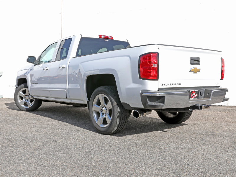 aFe 49-34132-P FITS Gemini XV 3in 304SS CB Exhaust w/ Cutout 14-19 GM Trucks 4.3/5.3L w/ Pol Tips - CrewCab/Extended