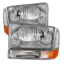 Load image into Gallery viewer, SPYDER 9025419 FITS 9025419 - Xtune Ford F250/350/450 Superduty 99-04 Crystal Headlights w/ Bumper Lights HD-JH-FF25099-AM-C