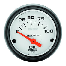 Load image into Gallery viewer, AutoMeter 5727 - Autometer Phantom 52mm 0-100 PSI Electric Oil Pressure Gauge