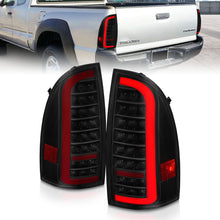 Load image into Gallery viewer, ANZO 311428 FITS 05-15 Toyota Tacoma Full LED Tail Lights w/Light Bar Sequential Black Housing Smoke Lens