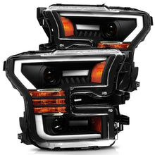 Load image into Gallery viewer, AlphaRex 880167 - 15-17 Ford F-150 LUXX LED Projector Headlights Plank Style Black w/Activ Light/DRL