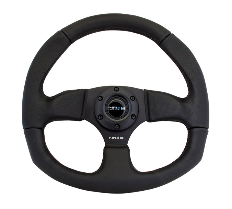 NRG RST-009R - Reinforced Steering Wheel (320mm Horizontal / 330mm Vertical) Leather w/Black Stitching