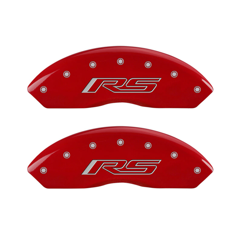 MGP 14240SRS5RD - 4 Caliper Covers Engraved Front & Rear Gen 5/RS Red finish silver ch