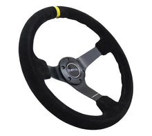 Load image into Gallery viewer, NRG RST-036MB-S-Y - Reinforced Steering Wheel (350mm / 3in. Deep) Blk Suede/X-Stitch w/5mm Blk Spoke &amp; Yellow CM