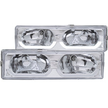 Load image into Gallery viewer, ANZO - [product_sku] - ANZO 1988-1998 Chevrolet C1500 Crystal Headlights Chrome w/ Low - Brow - Fastmodz