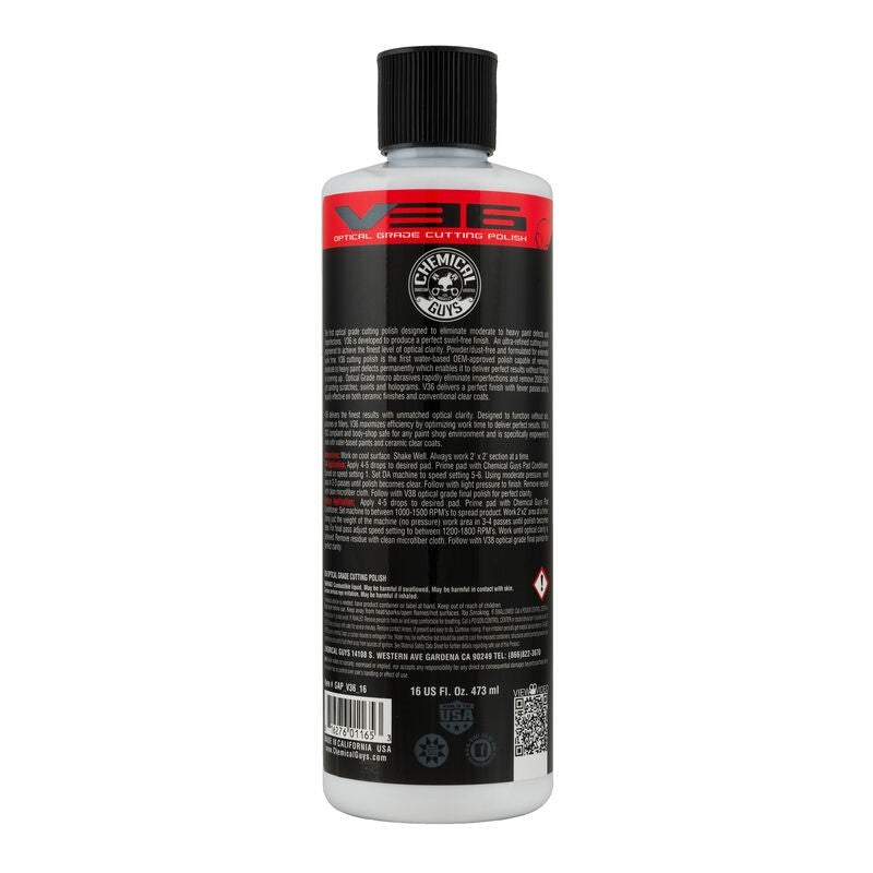 Chemical Guys GAP_V36_16 - V36 Optical Grade Cutting Polish16oz