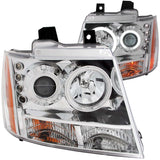 ANZO 111108 FITS: 2007-2013 Chevrolet Avalanche Projector Headlights w/ Halo Chrome