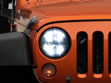 Raxiom J108039 - FITS: 97-18 Jeep Wrangler TJ/JK Axial Series LED Headlights- Black Housing (Clear Lens)