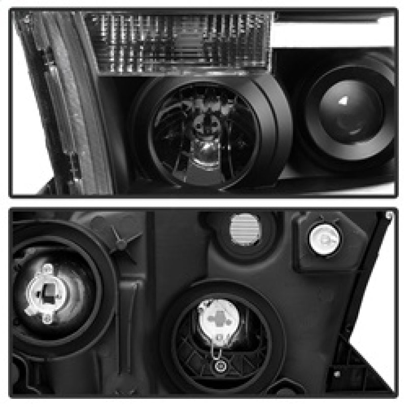 SPYDER 9027888 - Xtune Toyota Tundra 07-13 LED Light Bar Projector Headlights Black PRO-JH-TTU07-LED-BK