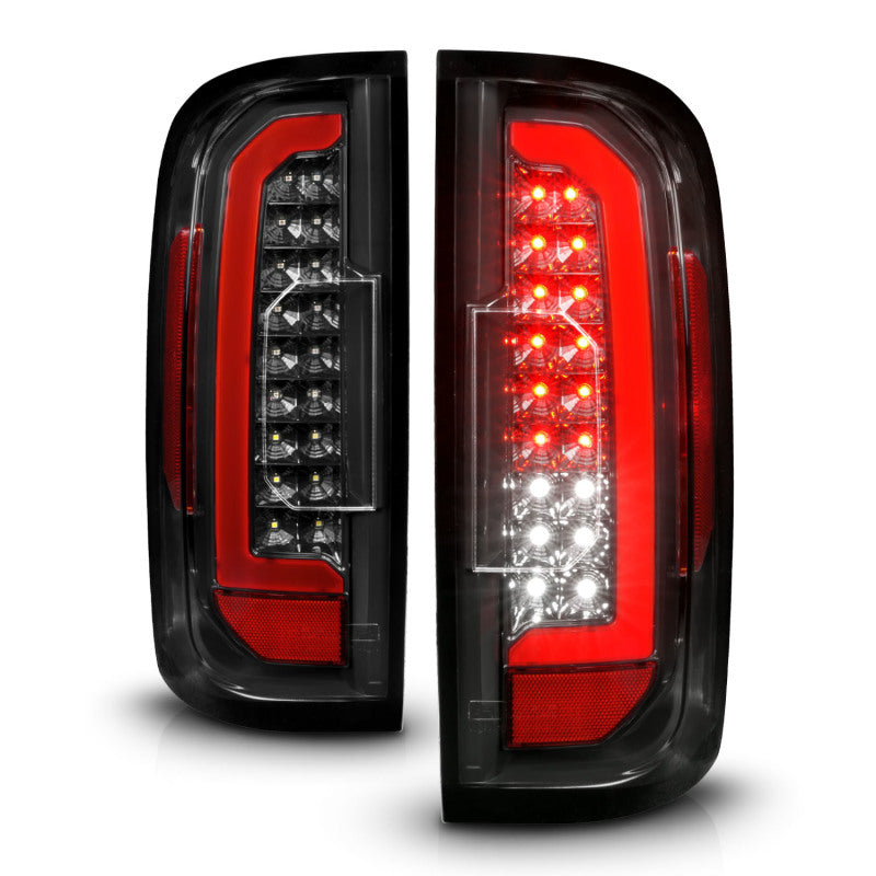 ANZO 311434 FITS 15-21 GMC Canyon Full LED Taillights w/ Red Lightbar Black Housing/Clear Lens