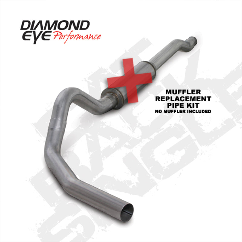 Diamond Eye Performance K4338A-RP - Diamond Eye KIT 4in CB MFLR RPLCMENT PIPE SGL AL: 03-07 FORD 6.0L F250/F350