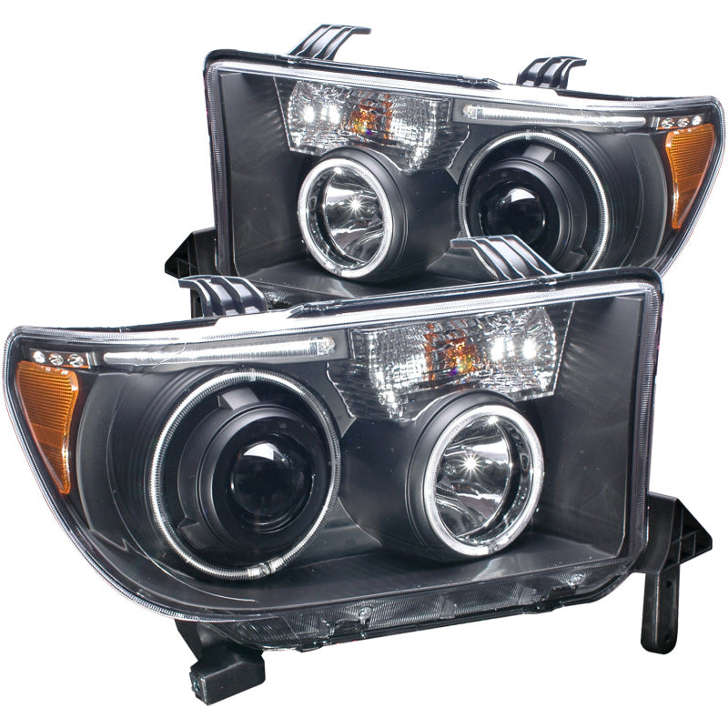 ANZO - [product_sku] - ANZO 2007-2013 Toyota Tundra Projector Headlights w/ Halo Black (CCFL) - Fastmodz