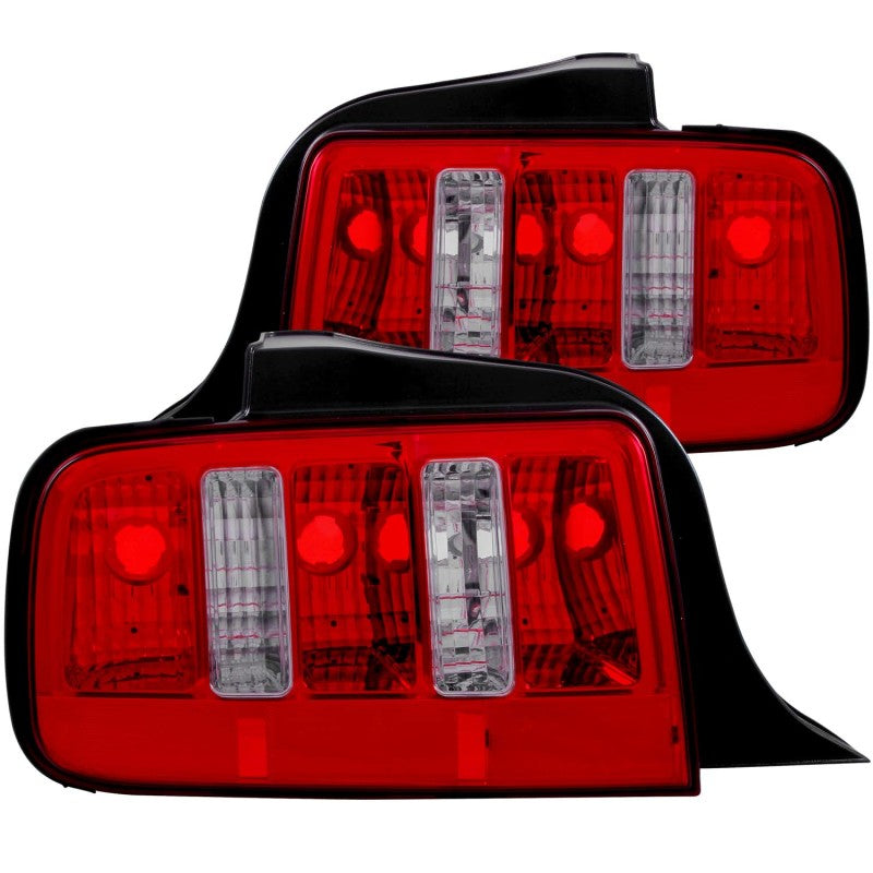 ANZO 221166 FITS 2005-2009 Ford Mustang Taillights Red/Clear2010 Style