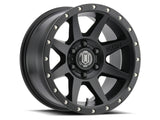 ICON 1817858347SB - Rebound 17x8.5 6x5.5 0mm Offset 4.75in BS 106.1mm Bore Satin Black Wheel