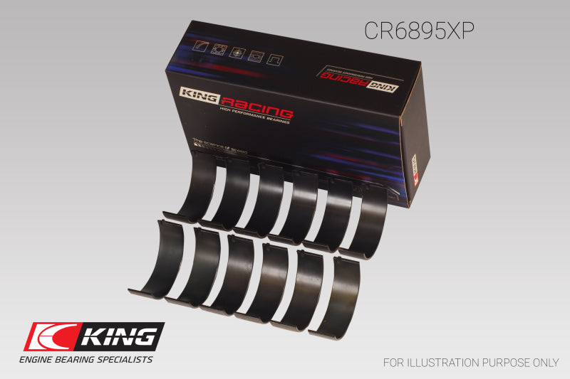 King Engine Bearings CR6895XP0.25 - King Ford Ecoboost 3.5L V6 (Size 0.25) pMaxBlack Coated Connecting Rod Bearing Set