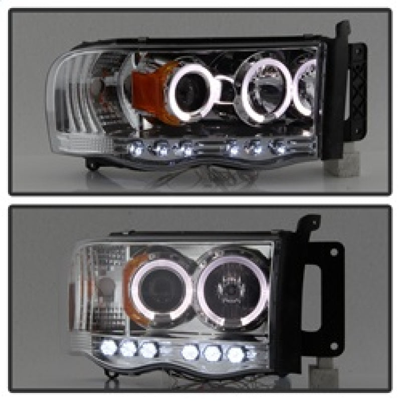 SPYDER 5009982 - Spyder Dodge Ram 1500 02-05/Ram 2500 03-05 Projector Headlights LED Halo LED Chrm PRO-YD-DR02-HL-C