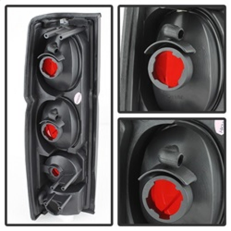 SPYDER 5078216 - Spyder Nissan Hardbody 86-97 Euro Style Tail Lights Black Smoke ALT-YD-NH86-BSM