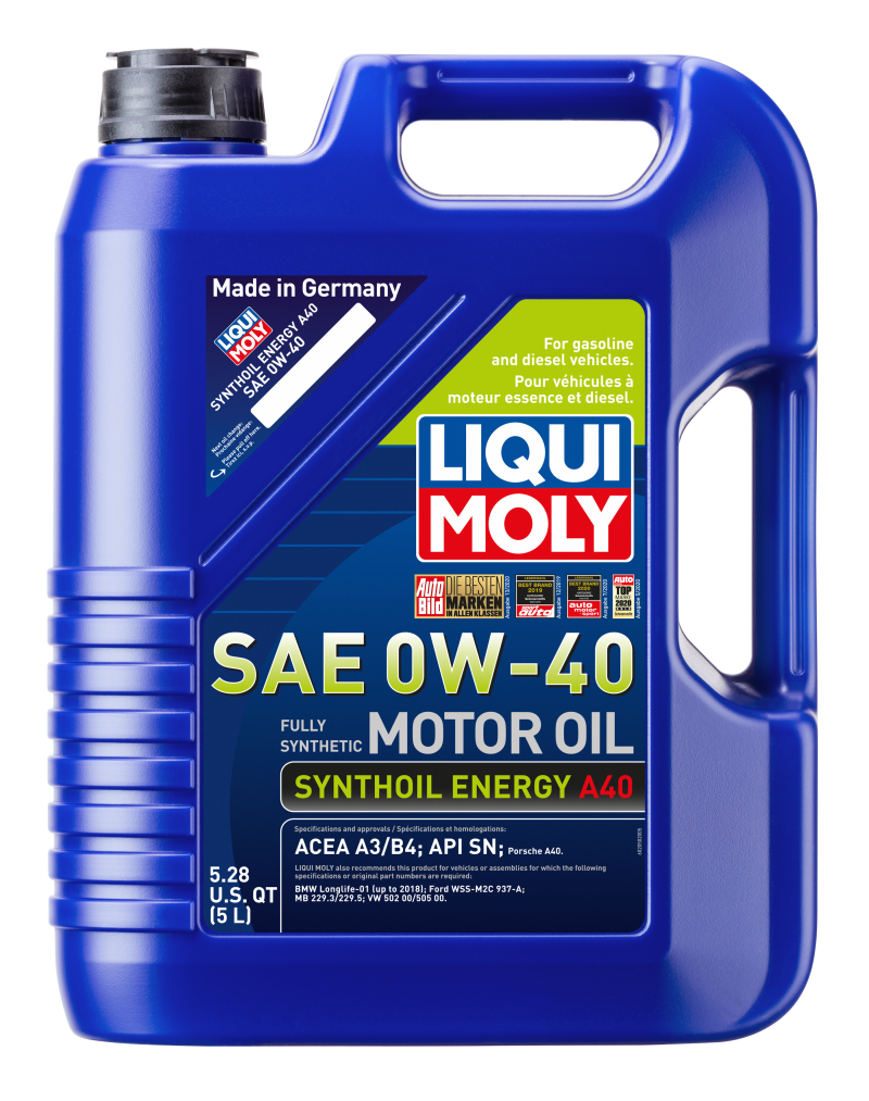 LIQUI MOLY 2050 FITS 5L Synthoil Energy A40 Motor Oil SAE 0W40