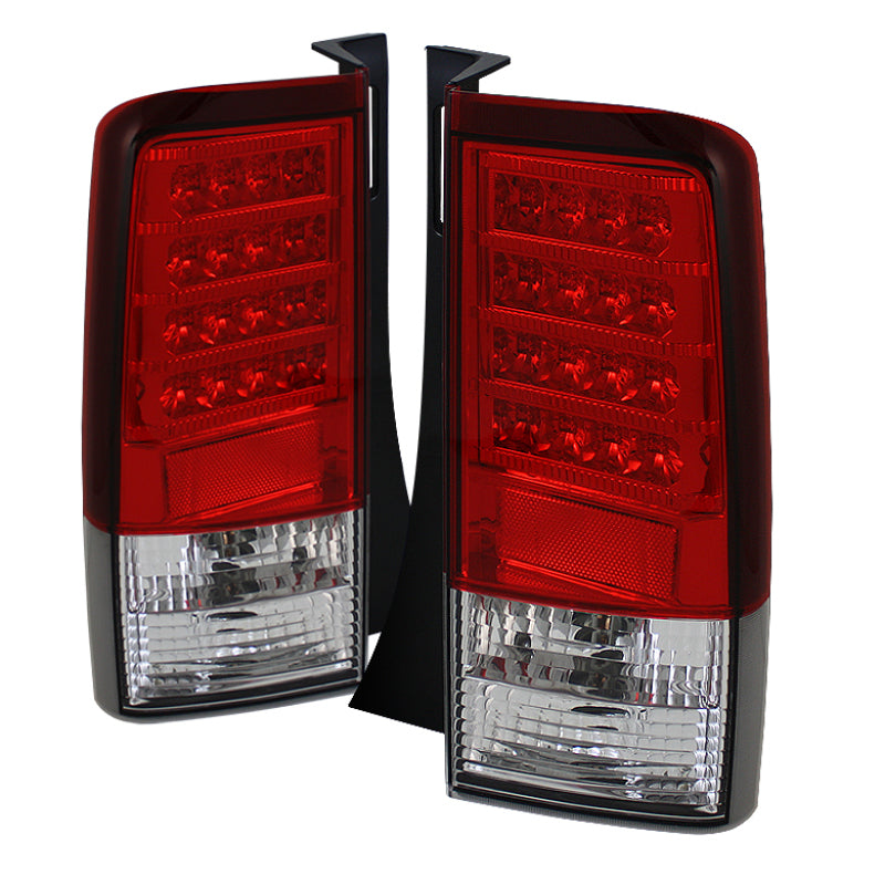 SPYDER 5042750 - Spyder Scion XB 03-07 Version 2 LED Tail Lights Red Clear ALT-YD-TSXB03-LED-V2-RC