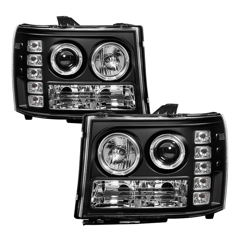 SPYDER 5010605 - Spyder GMC Sierra 1500/GMC Sierra Denali 08-13 Projector LED Halo- LED Blk PRO-YD-GS07-HL-BK