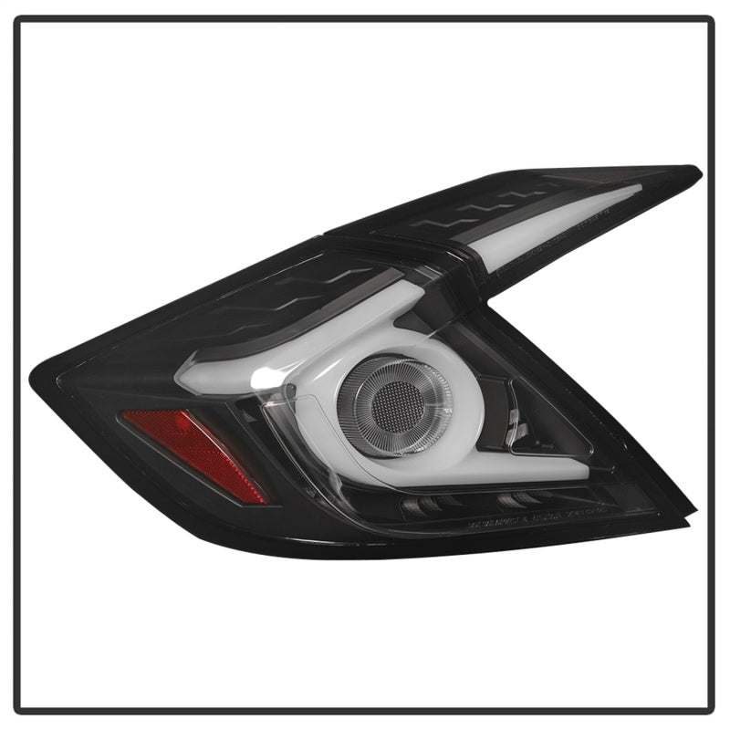 SPYDER 5086051 - Spyder 16-19 Honda Civic 4 Door Light Bar LED Tail LightsBlackALT-YD-HC164D-LB-BK