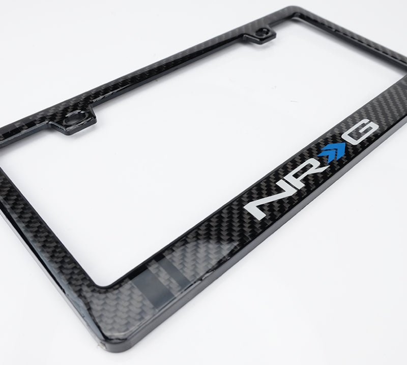 NRG Carbon License Plate Frame/ Fiber Poly Dip Finish Wet w/ NRG Logo - free shipping - Fastmodz