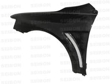 Load image into Gallery viewer, Seibon FF0809MITEVOX FITS 08-12 Mitsubishi Evo X 10mm Wider Carbon Fiber Fenders