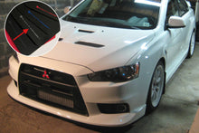 Load image into Gallery viewer, Rally Armor MF10-UR-BLK/SIL FITS: 2008+ Mitsubishi EVO X UR Black Mud Flap w/ Silver Logo