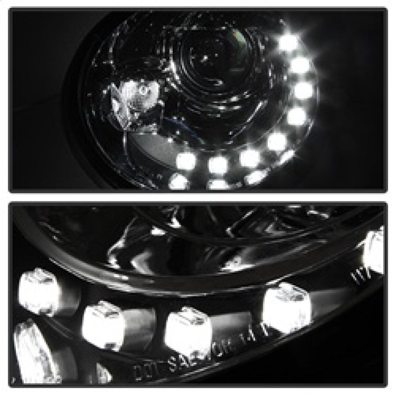 SPYDER 5080554 - Spyder Volkswagen Beetle 1998-2005 Projector Headlights DRL Chrome PRO-YD-VB98-DRL-C